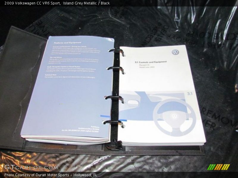 Island Grey Metallic / Black 2009 Volkswagen CC VR6 Sport