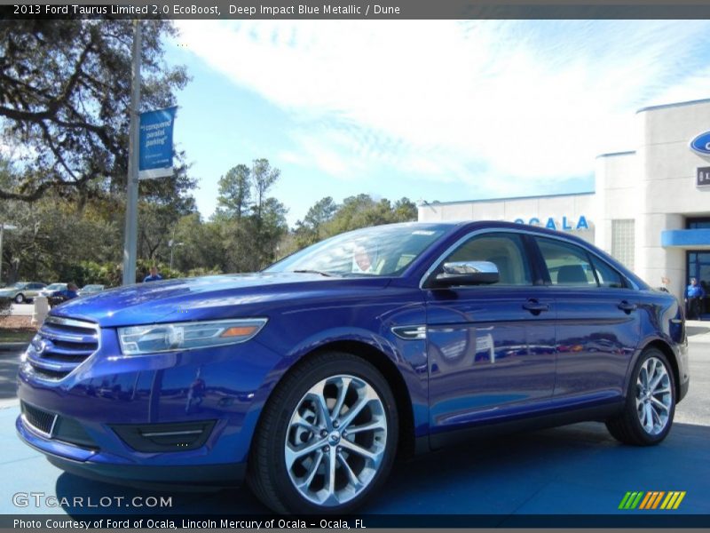 Deep Impact Blue Metallic / Dune 2013 Ford Taurus Limited 2.0 EcoBoost
