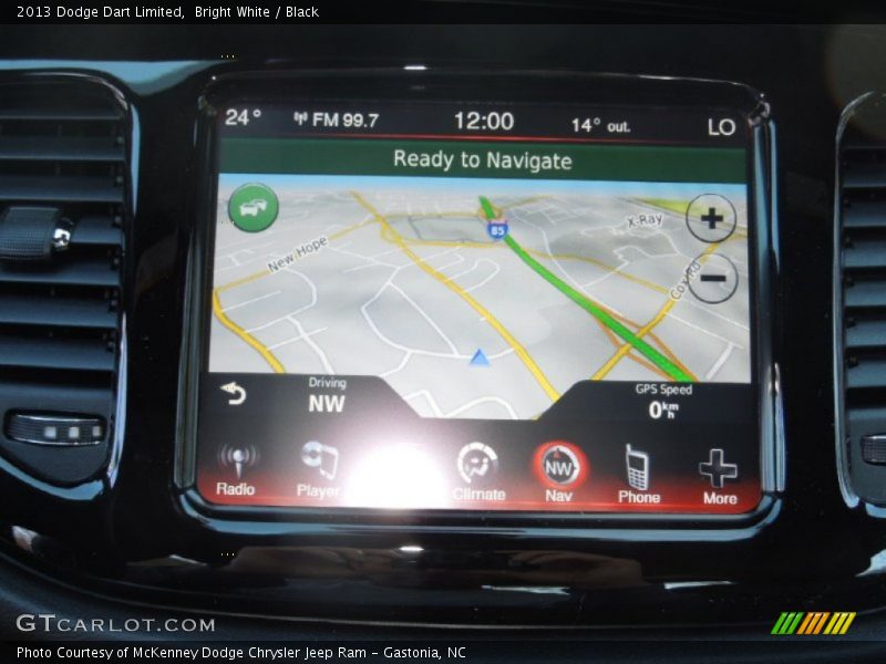 Bright White / Black 2013 Dodge Dart Limited