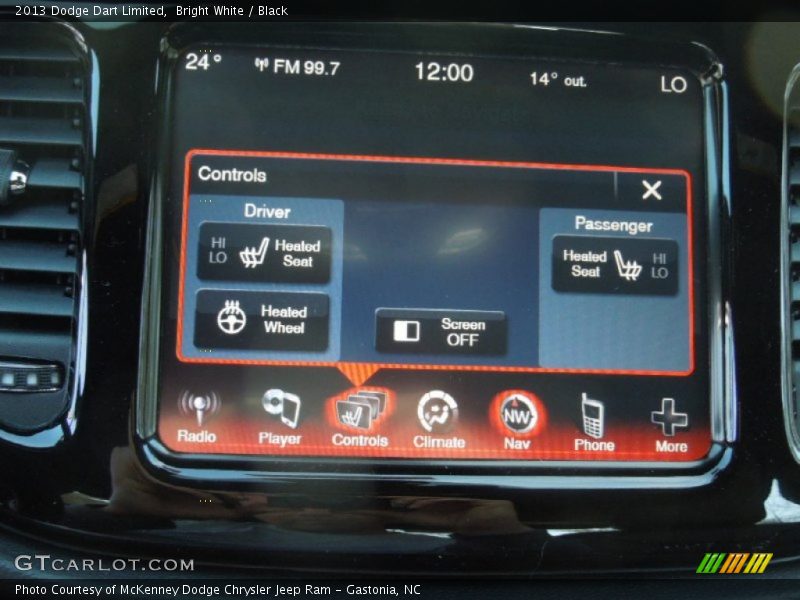 Bright White / Black 2013 Dodge Dart Limited