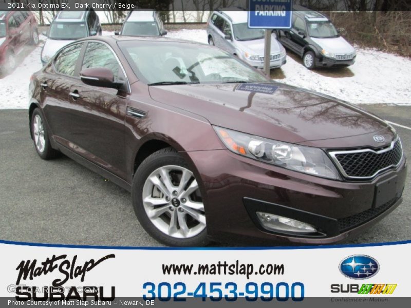 Dark Cherry / Beige 2011 Kia Optima EX