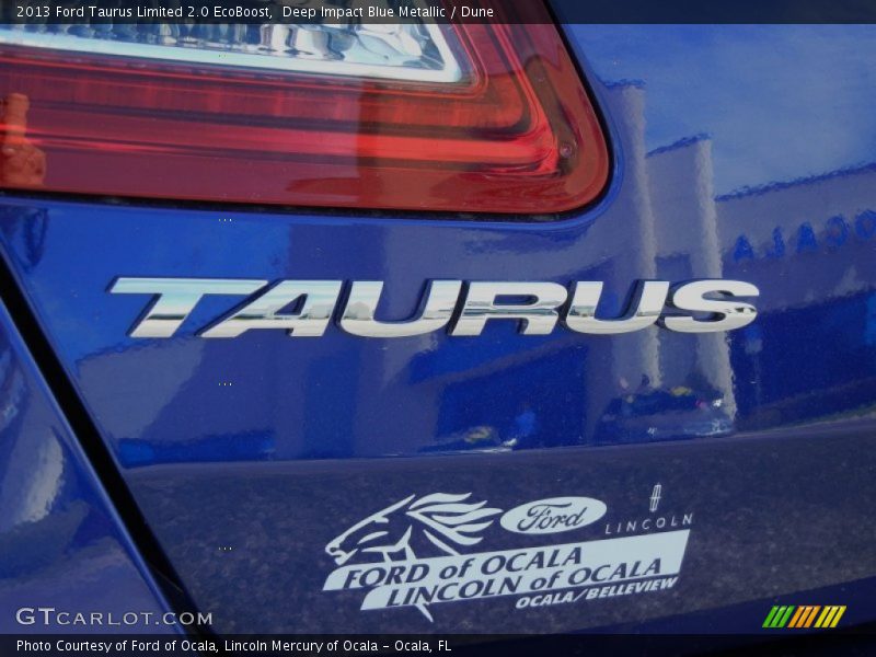 Deep Impact Blue Metallic / Dune 2013 Ford Taurus Limited 2.0 EcoBoost