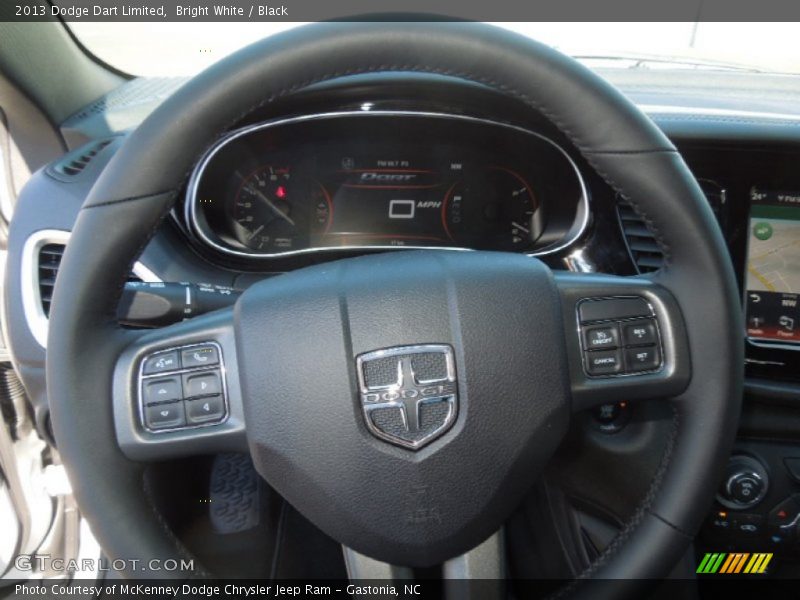 Bright White / Black 2013 Dodge Dart Limited