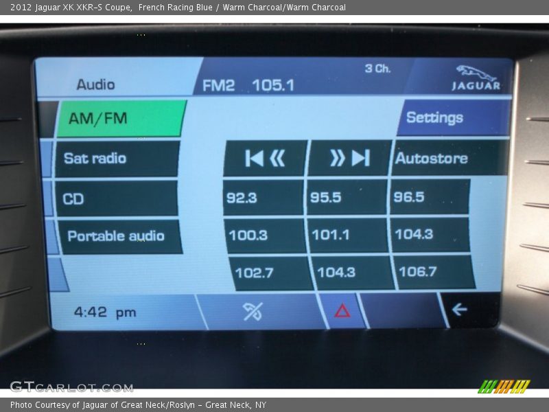 French Racing Blue / Warm Charcoal/Warm Charcoal 2012 Jaguar XK XKR-S Coupe