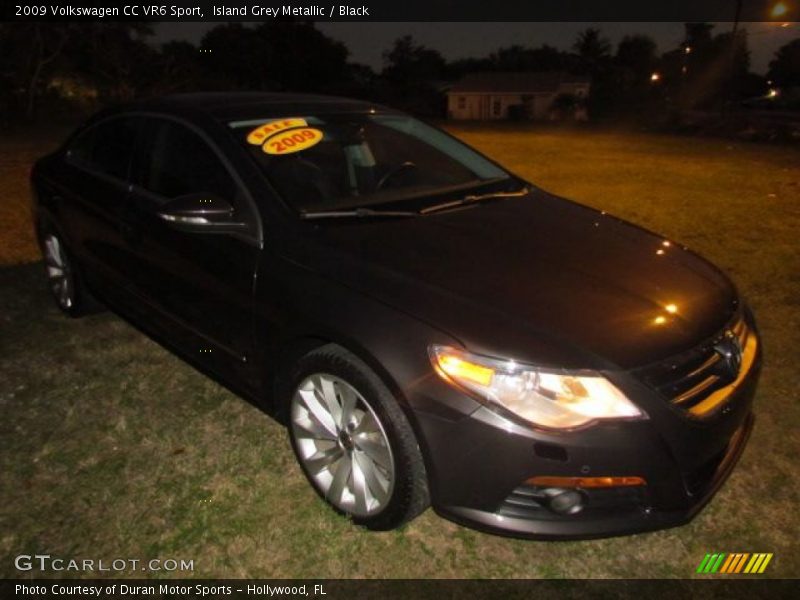 Island Grey Metallic / Black 2009 Volkswagen CC VR6 Sport