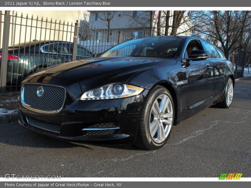 Ebony Black / London Tan/Navy Blue 2011 Jaguar XJ XJL