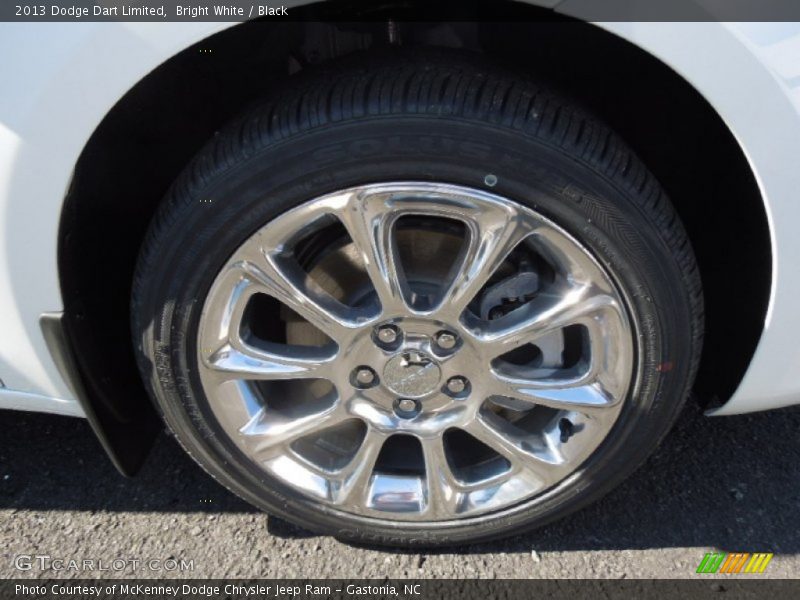 Bright White / Black 2013 Dodge Dart Limited