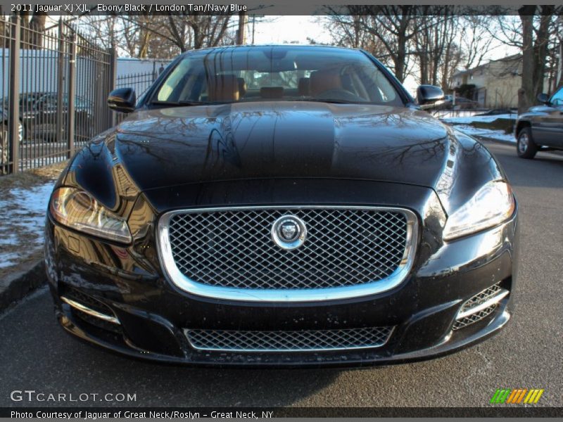 Ebony Black / London Tan/Navy Blue 2011 Jaguar XJ XJL