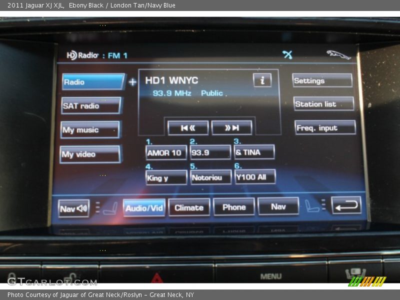 Ebony Black / London Tan/Navy Blue 2011 Jaguar XJ XJL