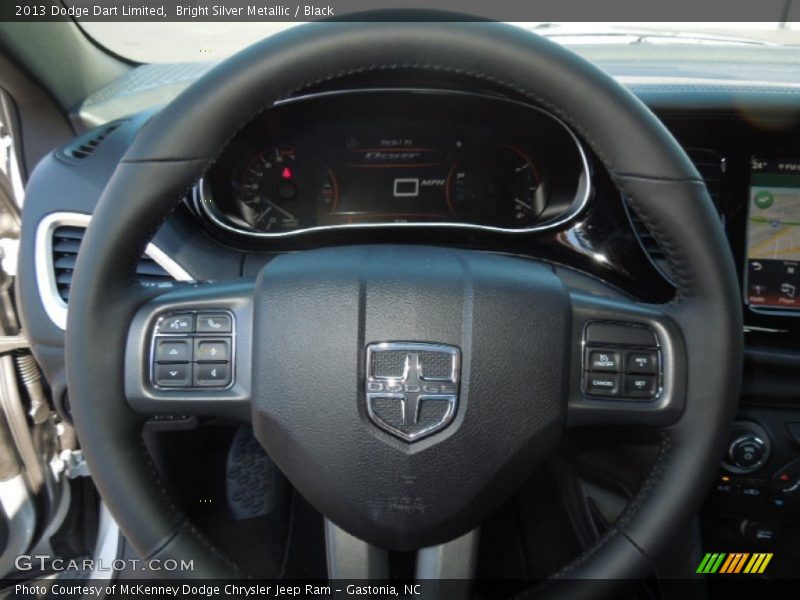 Bright Silver Metallic / Black 2013 Dodge Dart Limited