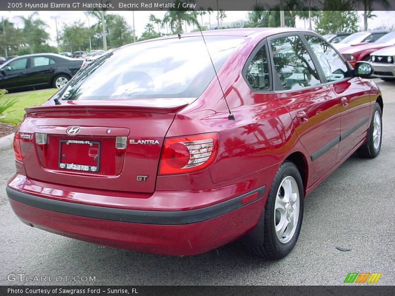 Electric Red Metallic / Gray 2005 Hyundai Elantra GT Hatchback