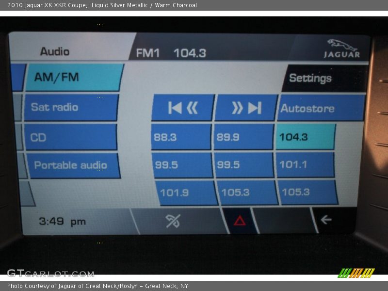 Liquid Silver Metallic / Warm Charcoal 2010 Jaguar XK XKR Coupe