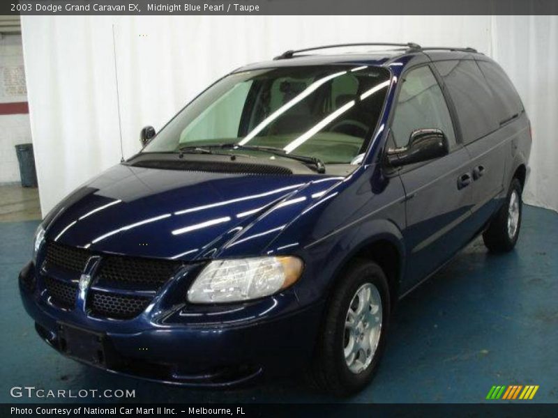 Midnight Blue Pearl / Taupe 2003 Dodge Grand Caravan EX