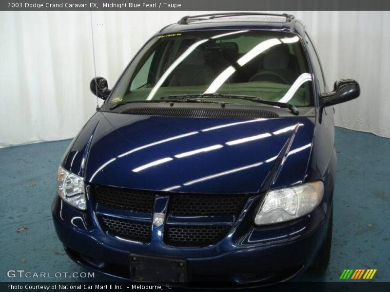 Midnight Blue Pearl / Taupe 2003 Dodge Grand Caravan EX