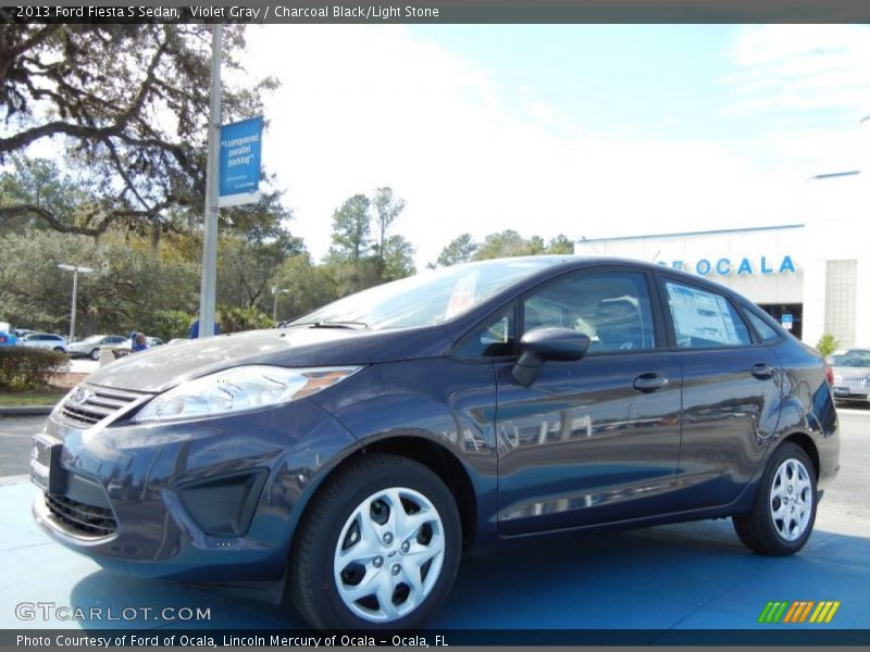Violet Gray / Charcoal Black/Light Stone 2013 Ford Fiesta S Sedan