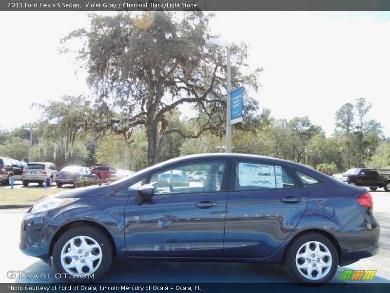 Violet Gray / Charcoal Black/Light Stone 2013 Ford Fiesta S Sedan