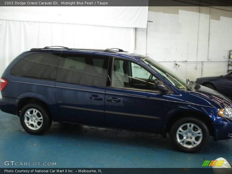 Midnight Blue Pearl / Taupe 2003 Dodge Grand Caravan EX