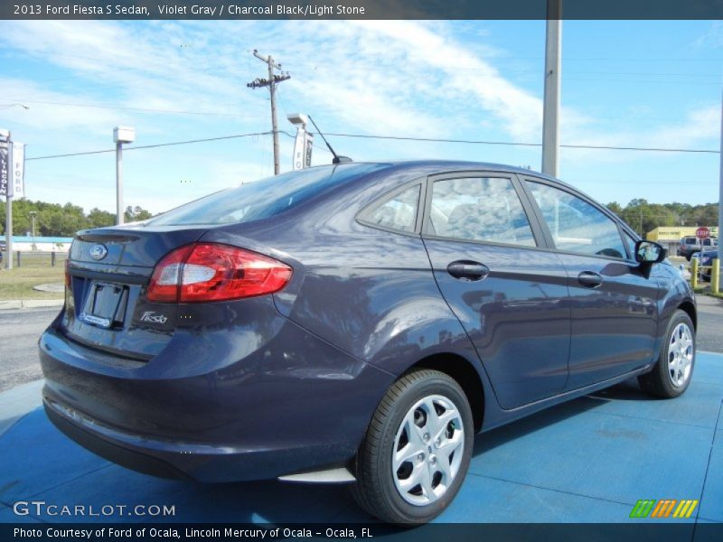 Violet Gray / Charcoal Black/Light Stone 2013 Ford Fiesta S Sedan