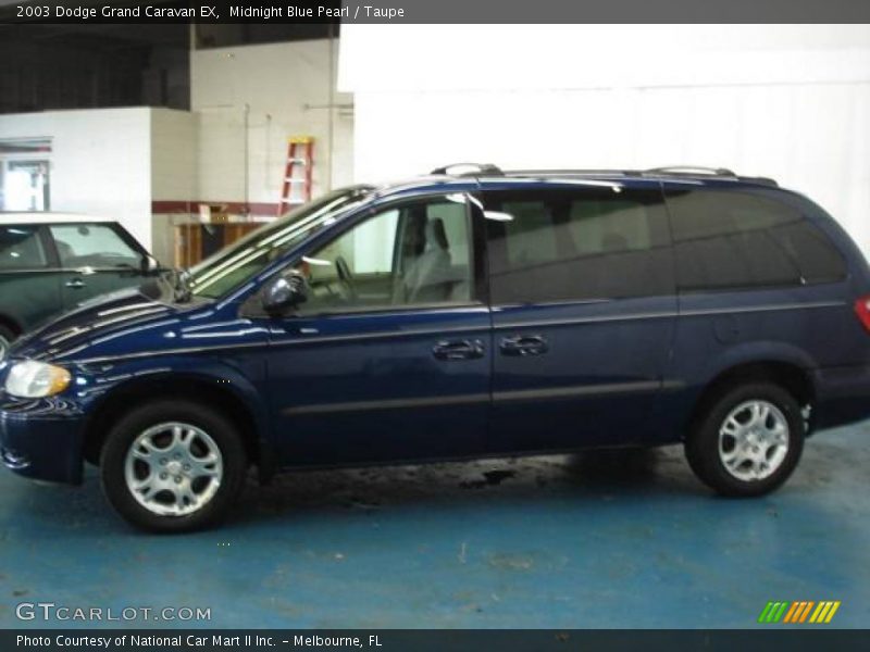 Midnight Blue Pearl / Taupe 2003 Dodge Grand Caravan EX