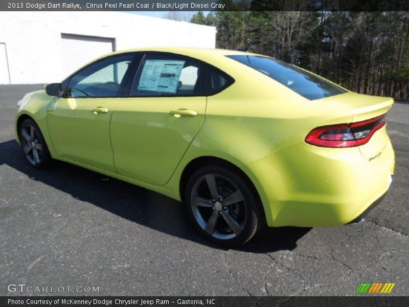 Citrus Peel Pearl Coat / Black/Light Diesel Gray 2013 Dodge Dart Rallye