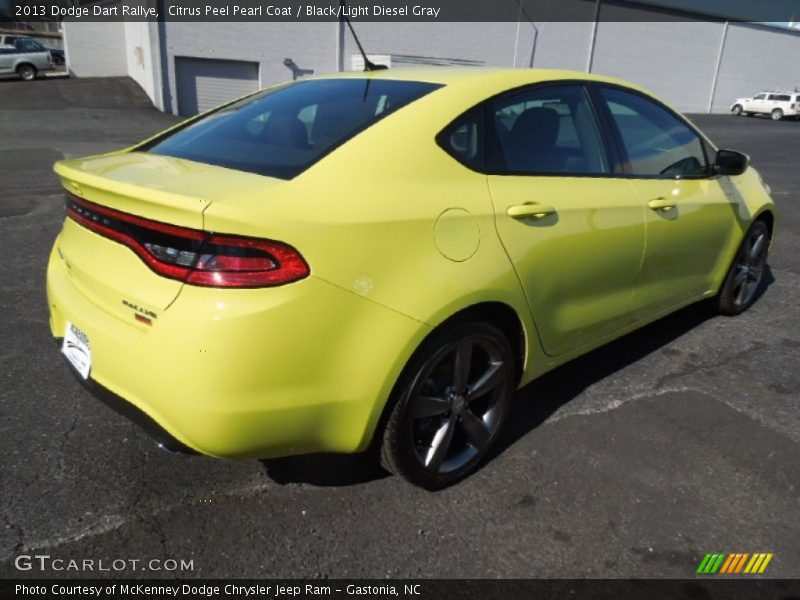 Citrus Peel Pearl Coat / Black/Light Diesel Gray 2013 Dodge Dart Rallye