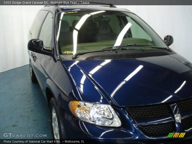 Midnight Blue Pearl / Taupe 2003 Dodge Grand Caravan EX