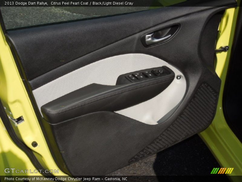 Citrus Peel Pearl Coat / Black/Light Diesel Gray 2013 Dodge Dart Rallye