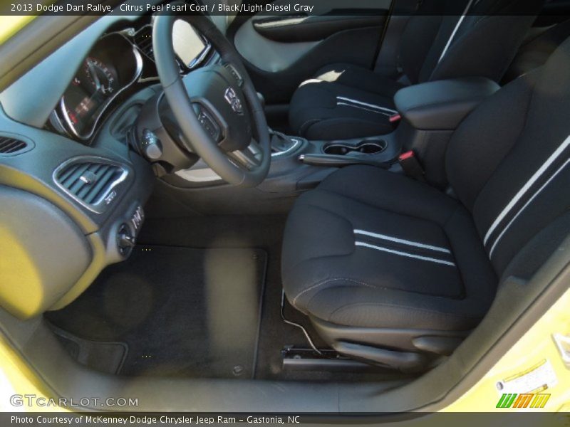 Citrus Peel Pearl Coat / Black/Light Diesel Gray 2013 Dodge Dart Rallye