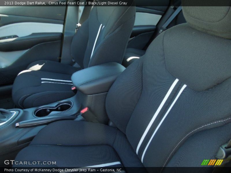 Citrus Peel Pearl Coat / Black/Light Diesel Gray 2013 Dodge Dart Rallye