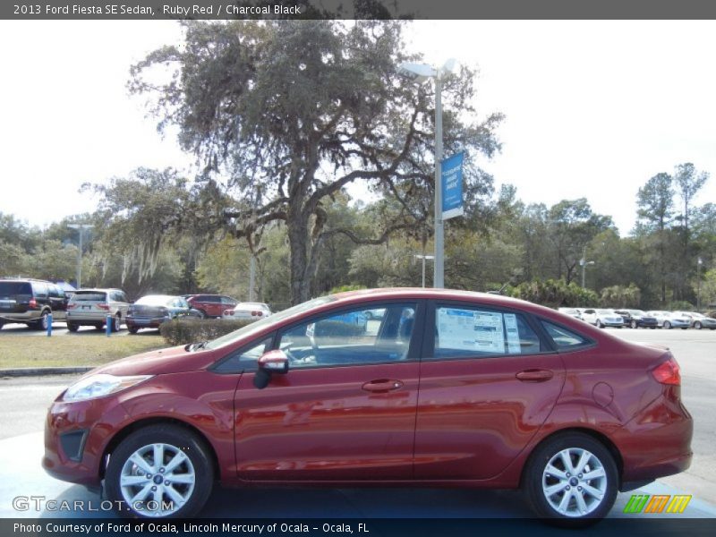 Ruby Red / Charcoal Black 2013 Ford Fiesta SE Sedan