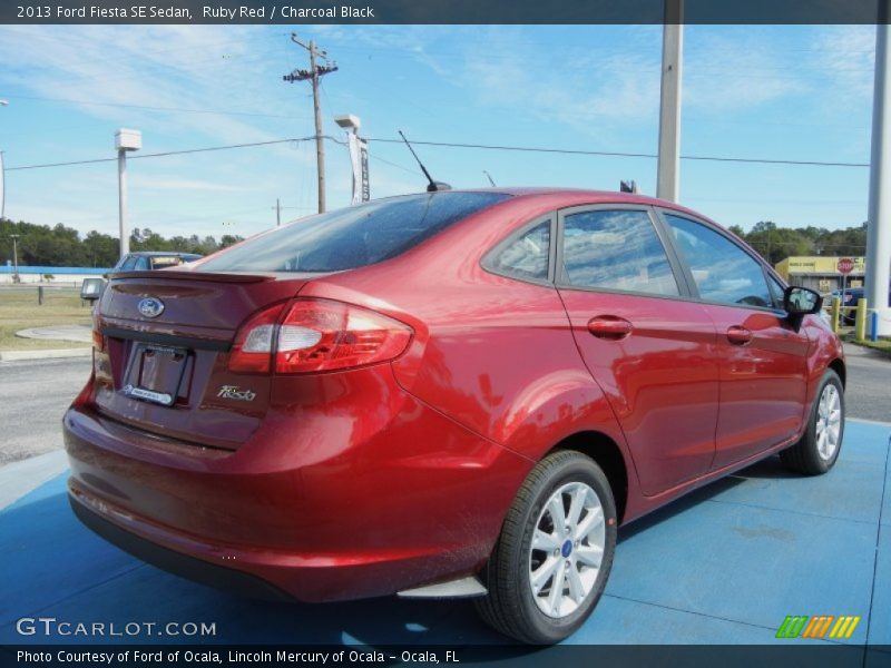 Ruby Red / Charcoal Black 2013 Ford Fiesta SE Sedan