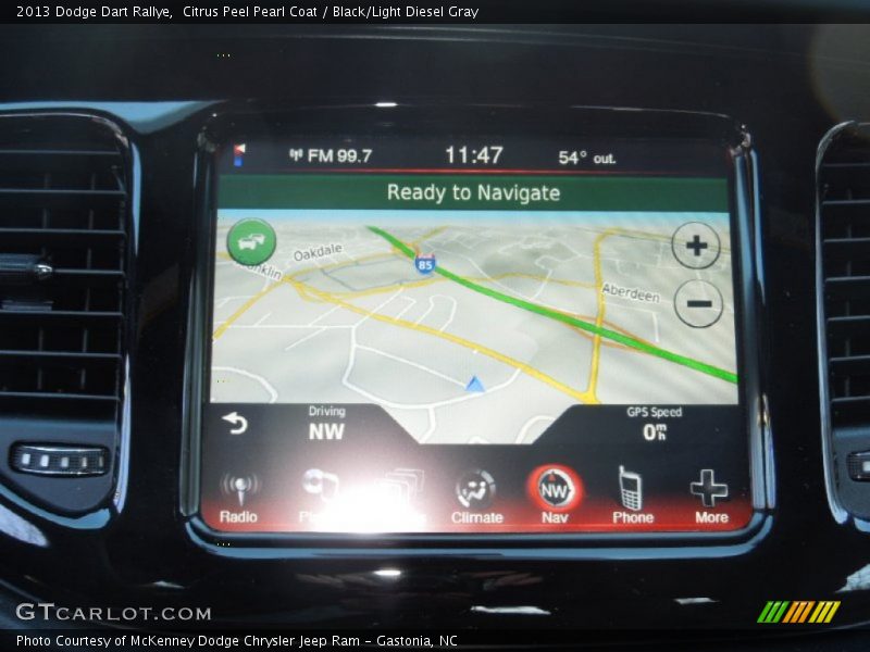 Citrus Peel Pearl Coat / Black/Light Diesel Gray 2013 Dodge Dart Rallye