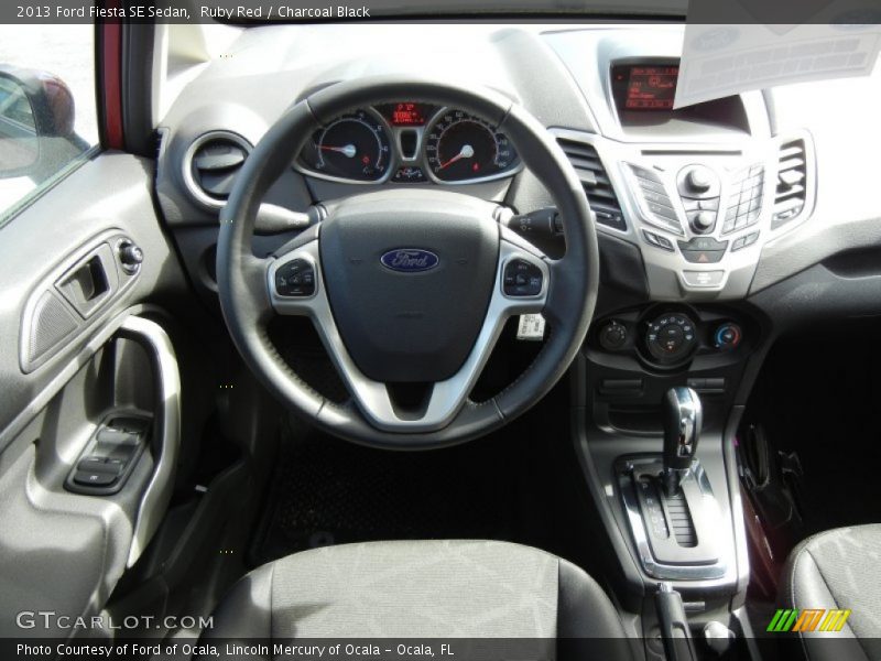 Ruby Red / Charcoal Black 2013 Ford Fiesta SE Sedan