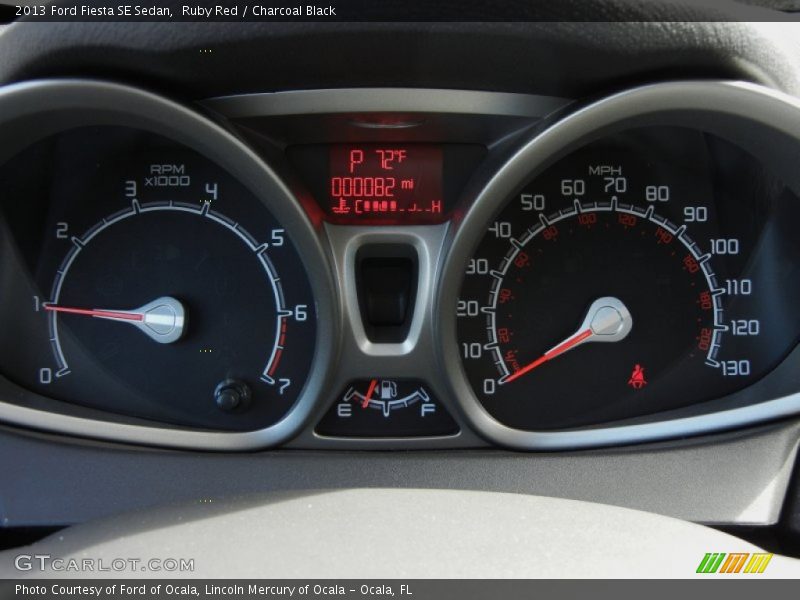 Ruby Red / Charcoal Black 2013 Ford Fiesta SE Sedan