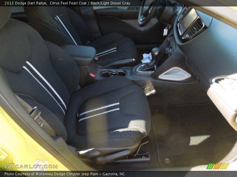 Citrus Peel Pearl Coat / Black/Light Diesel Gray 2013 Dodge Dart Rallye