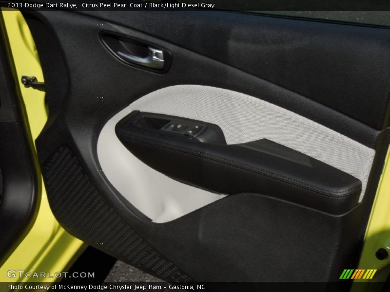 Citrus Peel Pearl Coat / Black/Light Diesel Gray 2013 Dodge Dart Rallye