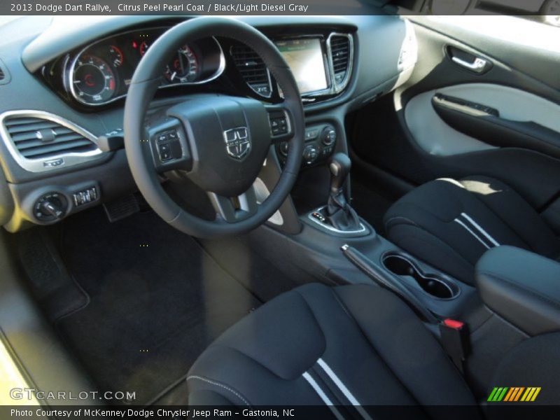 Citrus Peel Pearl Coat / Black/Light Diesel Gray 2013 Dodge Dart Rallye