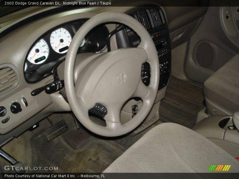 Midnight Blue Pearl / Taupe 2003 Dodge Grand Caravan EX