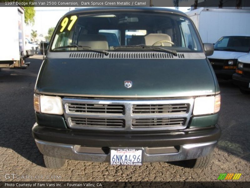 Dark Spruce Green Metallic / Camel 1997 Dodge Ram Van 2500 Conversion
