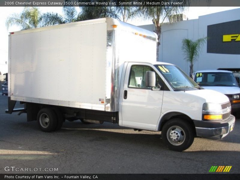 Summit White / Medium Dark Pewter 2006 Chevrolet Express Cutaway 3500 Commercial Moving Van