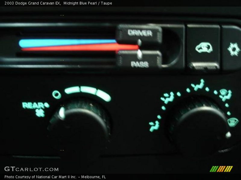 Midnight Blue Pearl / Taupe 2003 Dodge Grand Caravan EX