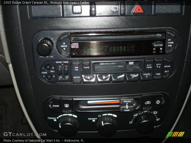 Midnight Blue Pearl / Taupe 2003 Dodge Grand Caravan EX