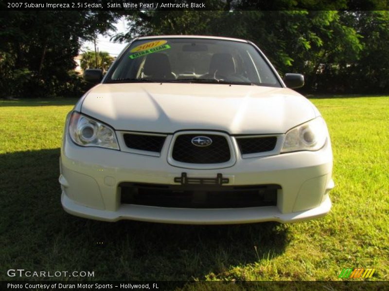 Satin White Pearl / Anthracite Black 2007 Subaru Impreza 2.5i Sedan