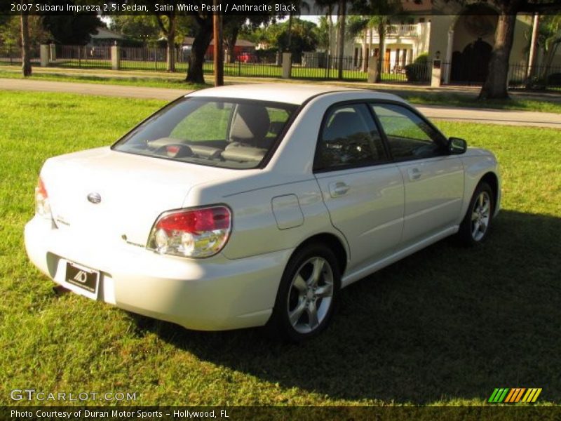 Satin White Pearl / Anthracite Black 2007 Subaru Impreza 2.5i Sedan