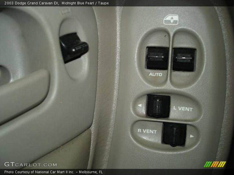 Midnight Blue Pearl / Taupe 2003 Dodge Grand Caravan EX
