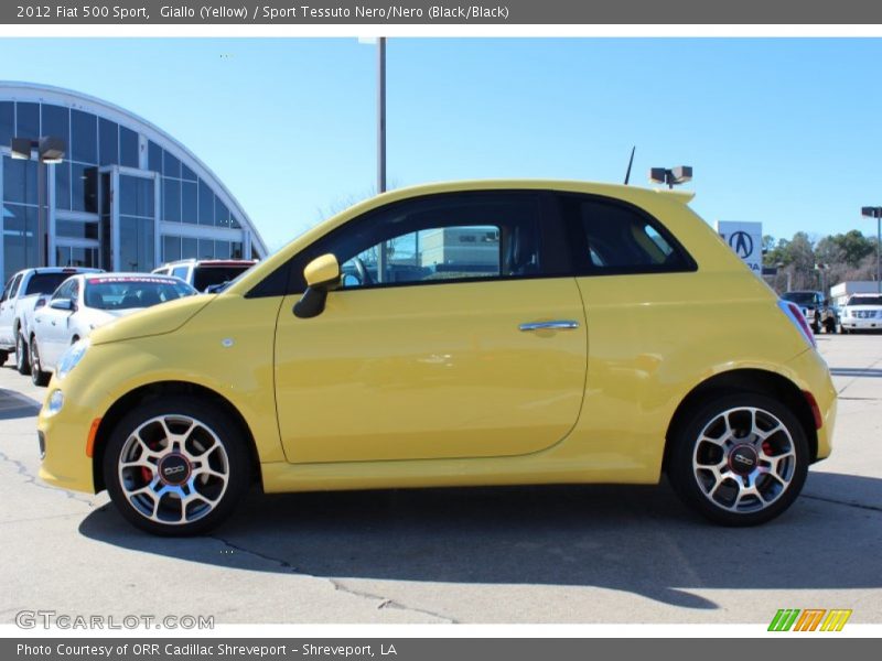 Giallo (Yellow) / Sport Tessuto Nero/Nero (Black/Black) 2012 Fiat 500 Sport