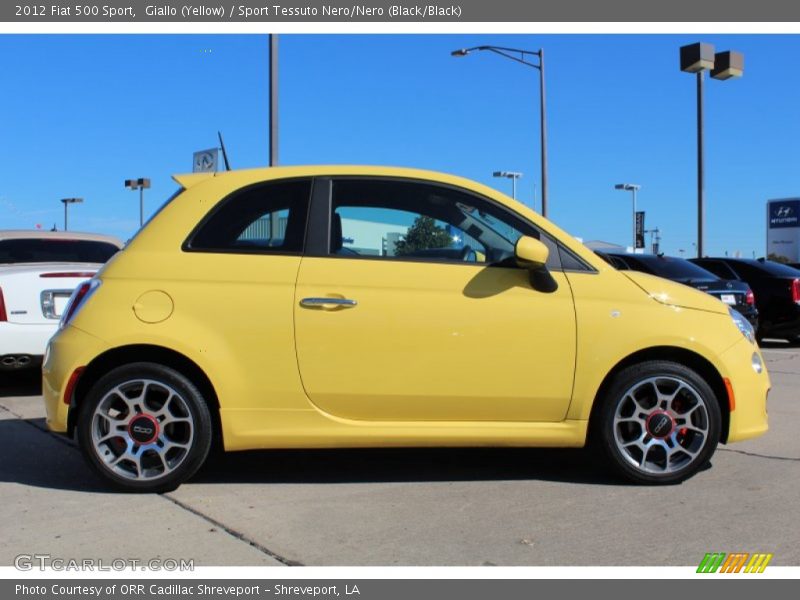 Giallo (Yellow) / Sport Tessuto Nero/Nero (Black/Black) 2012 Fiat 500 Sport