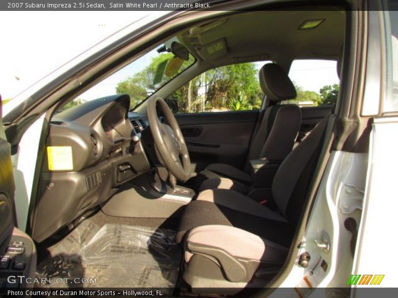 Satin White Pearl / Anthracite Black 2007 Subaru Impreza 2.5i Sedan