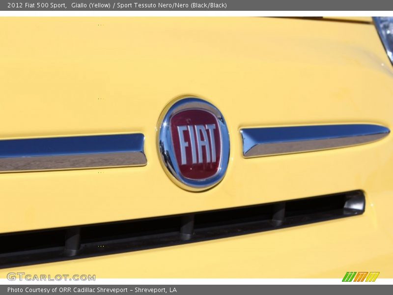 Giallo (Yellow) / Sport Tessuto Nero/Nero (Black/Black) 2012 Fiat 500 Sport