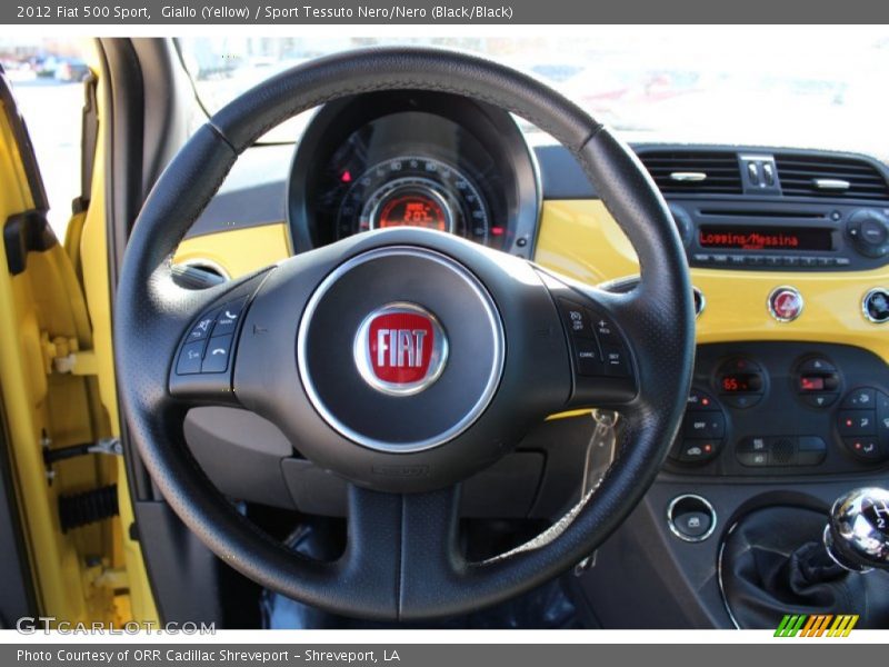 Giallo (Yellow) / Sport Tessuto Nero/Nero (Black/Black) 2012 Fiat 500 Sport